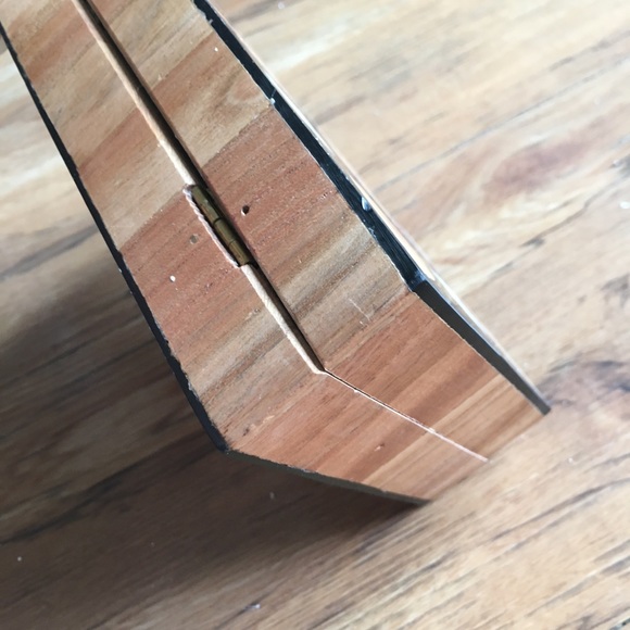 NWT LuLu Abstract Print Wooden Clutch Purse - Picture 6 of 6